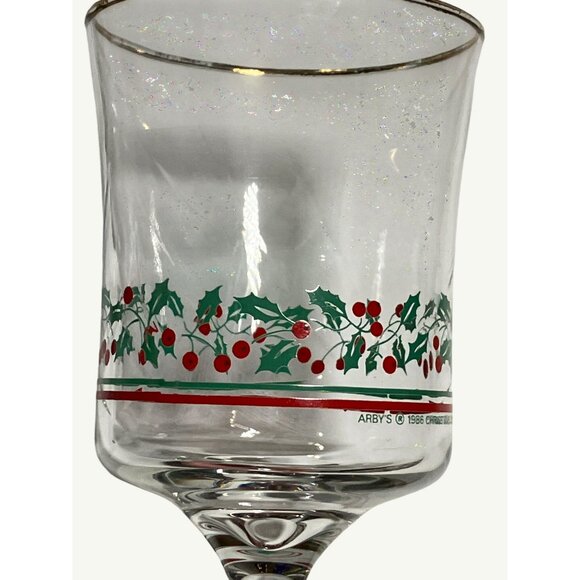 Arbys 1986 Christmas Collection Holiday Glasses Set of 2 - Picture 4 of 8